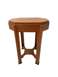 Art Deco Amsterdamse School Octagonal Side Table, 1920s
